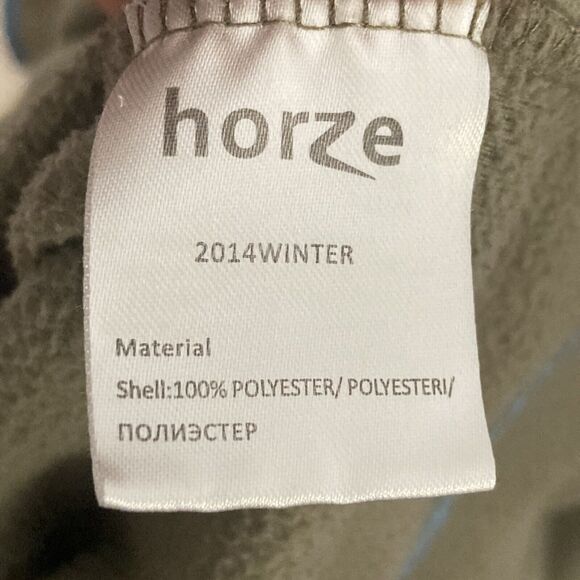 Horze Equestrian Fleece Jacket Womens Size 16 Full‎ Zip Pockets Brown Blue Trim - Picture 10 of 12